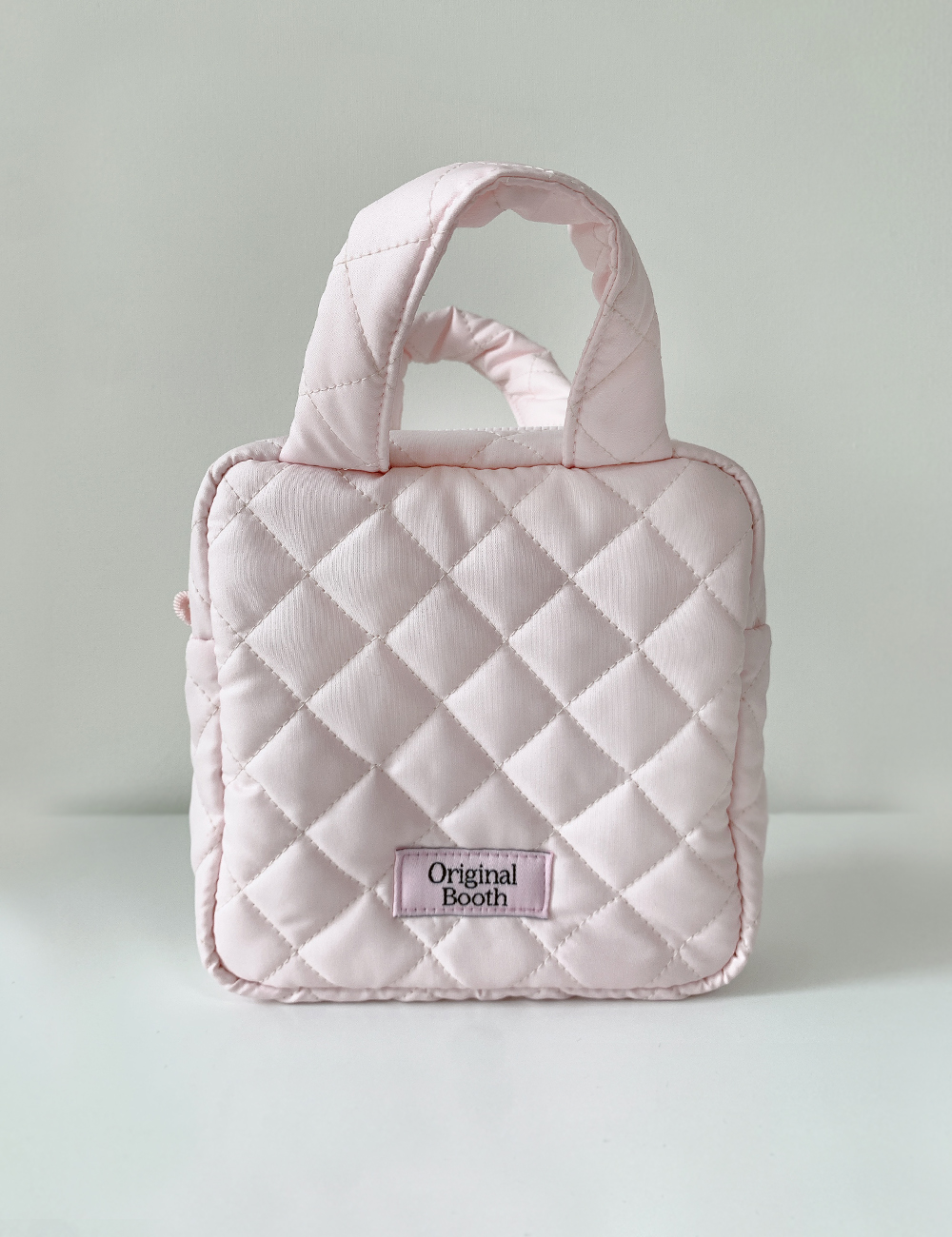 chain quilting pink bag